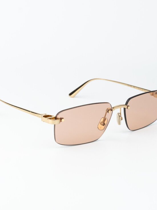 Dior Women Sunglasses Gold Rose Rectangle CDIOR S4U B0L0 NEW AUTHENTIC main image 7
